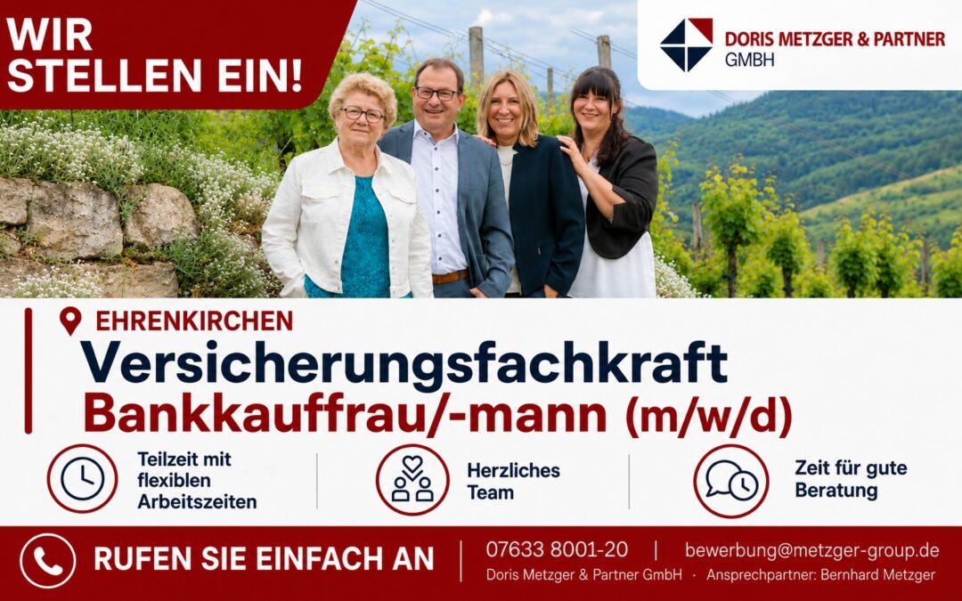 Versicherungsfachkraft (m/w/d) in Ehrenkirchen